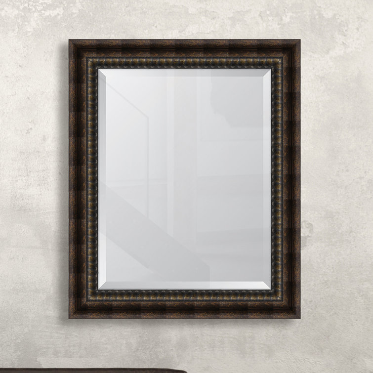 Millwood Pines Cheriton Black/Bronze Slope Wall Mirror Wayfair